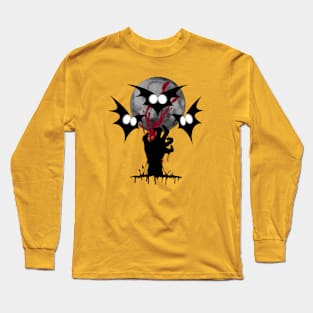 Halloween Zombie Hand and Bats Long Sleeve T-Shirt